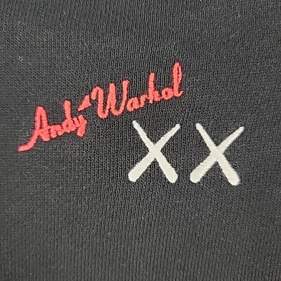 Uniqlo Kaws x Andy Warhol Youth Sweatshirt Unisex Black Cotton Graphic Sz 5-6 - Picture 6 of 7